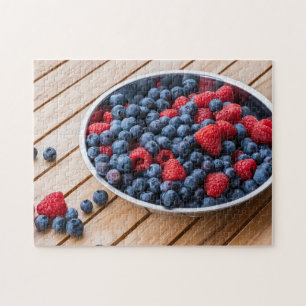 Mixed Berries Raspberry Blueberry Jigsaw Puzzle