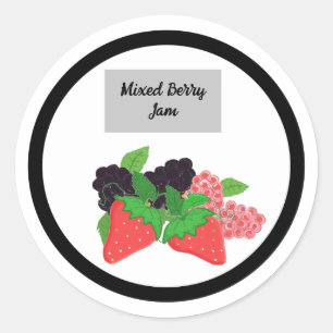Mixed Berry Jam Classic Round Sticker