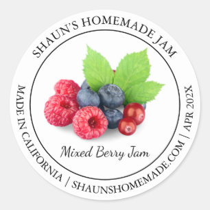 Mixed Berry Jam Modern label