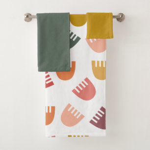 Mixed Boho Flowers Bath Towel Set