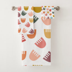 Mixed Boho Flowers  Bath Towel Set