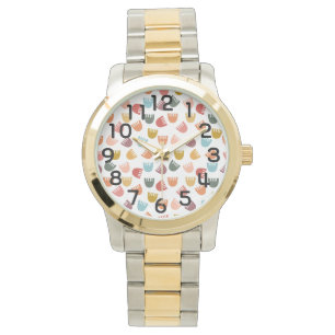Mixed Boho Flowers Watch