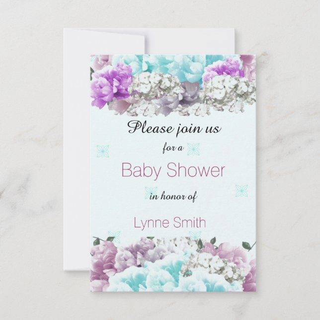 Mixed Bouquet Baby Shower Invitation (Front)