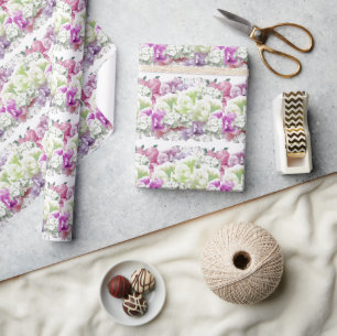 Mixed Bouquet of Flowers Wrapping Paper