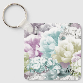 Mixed Bouquet Personalized Bridesmaid Keychain