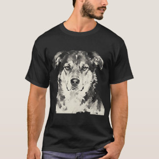 Mixed Breed Ink Painting Close-up T-Shirt