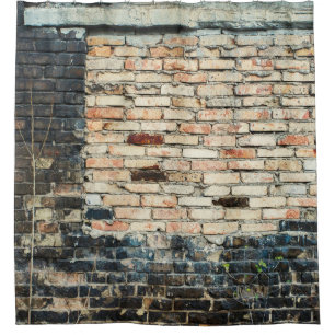 Mixed brick wall texture background. Vintage effec