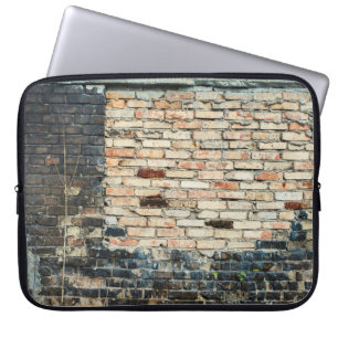 Mixed brick wall texture background. Vintage effec Laptop Sleeve