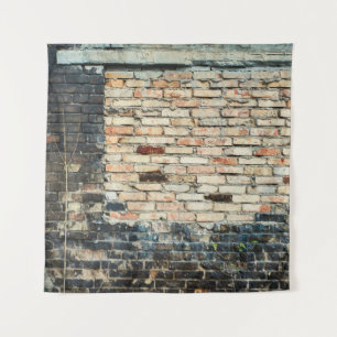 Mixed brick wall texture background. Vintage effec Tapestry