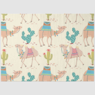 Mixed cactus and camel pattern tissue paper