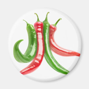Mixed chili peppers magnet