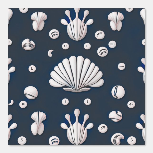 Mixed Clam seashells Wallpaper (Front)