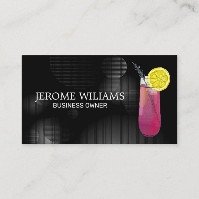 Mixed Cocktail Drink Business Card (Front)