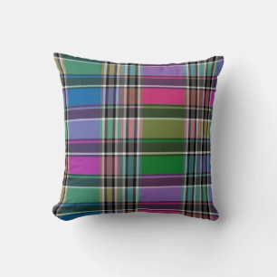 Mixed Color Plaid Throw Pillow HAMbyWG