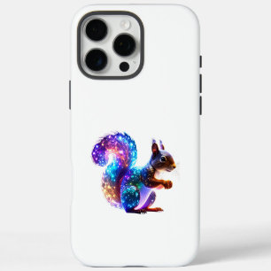 Mixed Colourful Glowing Squirrel Art iPhone 16 Pro Max Case