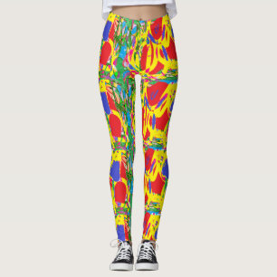 Mixed colours arty type leggings bohemian style