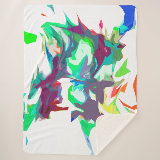 Mixed colours sherpa blanket (Front)