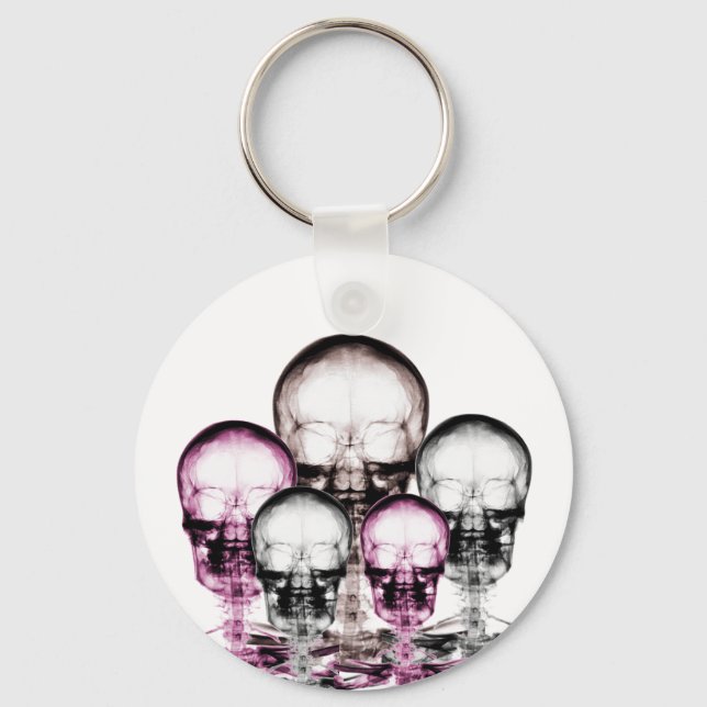 Mixed Colours X-Ray Vision Skeletons Skulls Keychain (Front)