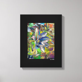 Mixed Digital Media Black Wrapped Canvas Art