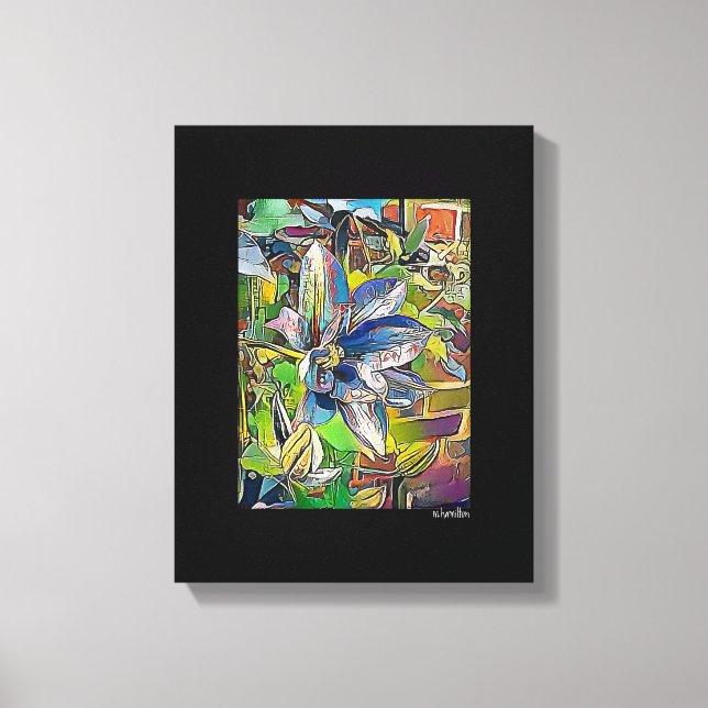 Mixed Digital Media Black Wrapped Canvas Art (Front)