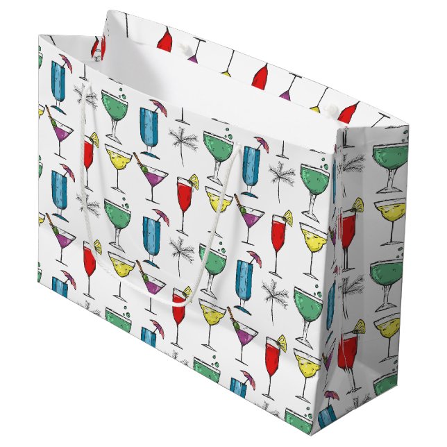 Mixed Drink Cocktail Gift Bag (Front Angled)