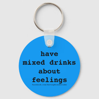Mixed Drinks Logo Blue Keychain