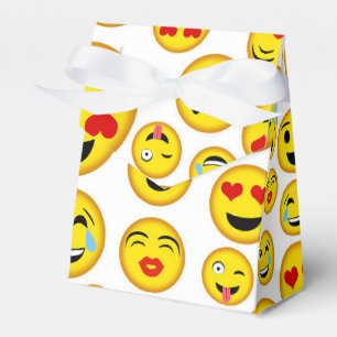 Mixed emoji pattern fun party favour box
