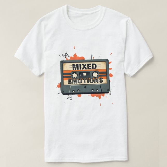 Mixed Emotions Cassette T-Shirt  (Design Front)