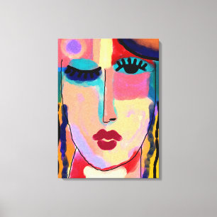 Mixed Feelings Abstract Digital Painting  Canvas Print