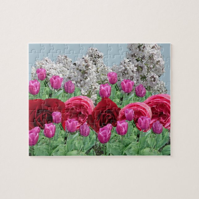 Mixed Flower Garden Jigsaw Puzzle (Horizontal)