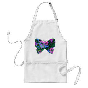Mixed Flowers Butterfly Apron