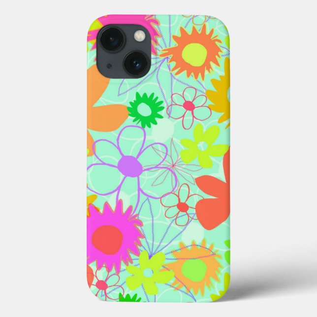 Mixed Flowers Case-Mate iPhone Case (Back)