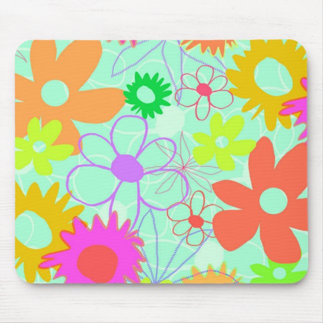 Mixed Flowers Mouse Pad (Front)