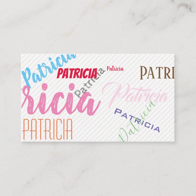 Mixed Fonts and Colours Business Card (Front)