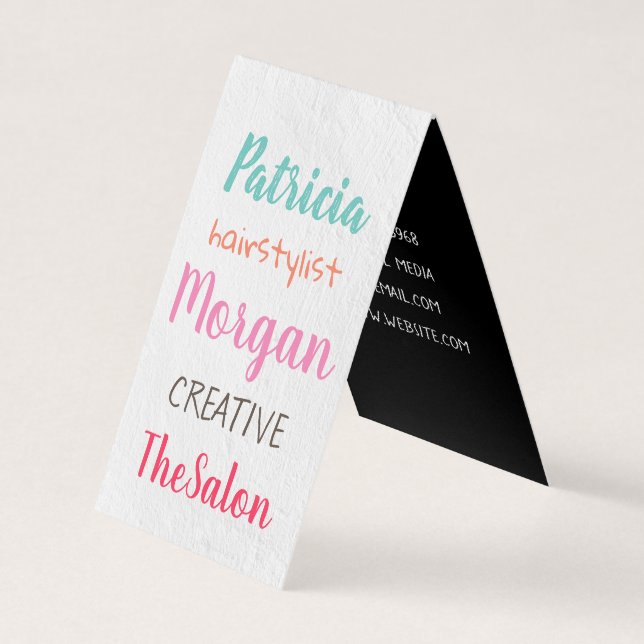 Mixed Fonts (colourful) Business Card (Front)