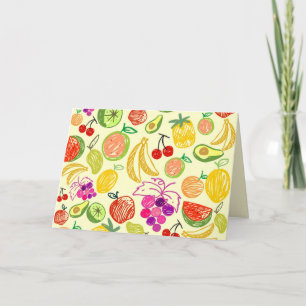 Mixed fruit greeting card