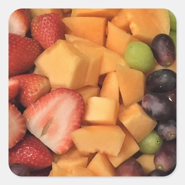 Mixed Fruit Photo Square Sticker (Front)