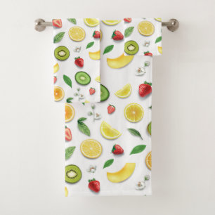 Mixed Fruits 4 Bath Towel Set