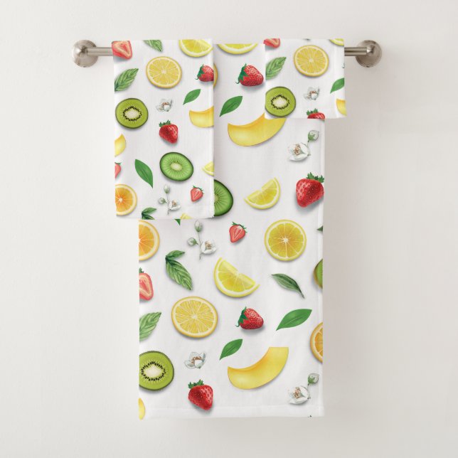 Mixed Fruits 4 Bath Towel Set (Insitu)