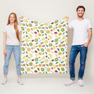 Mixed Fruits 4 Fleece Blanket