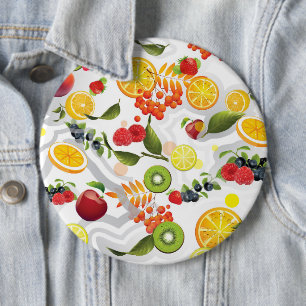Mixed Fruits 5 6 Inch Round Button