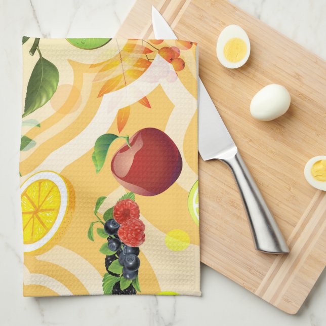 Mixed Fruits 6 Kitchen Towel (Quarter Fold)