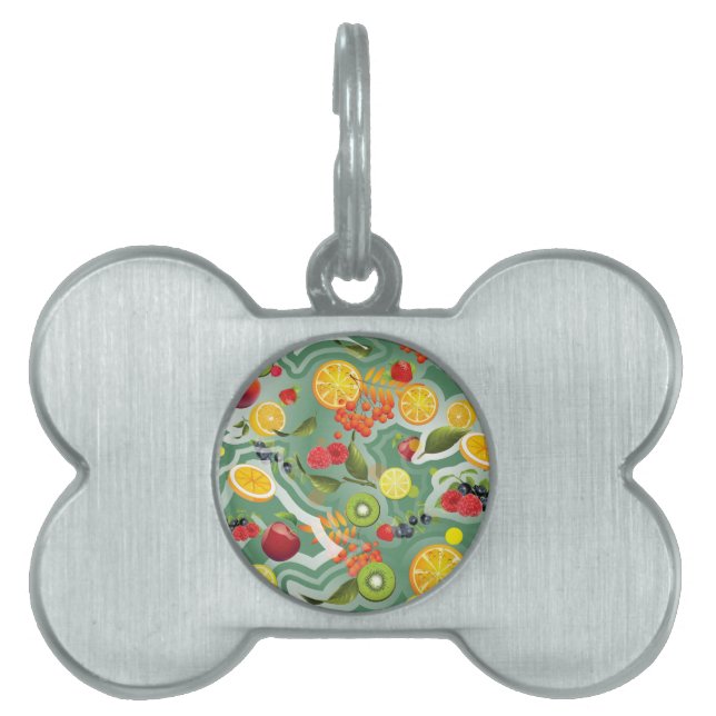 Mixed Fruits 7 Pet ID Tag (Front)