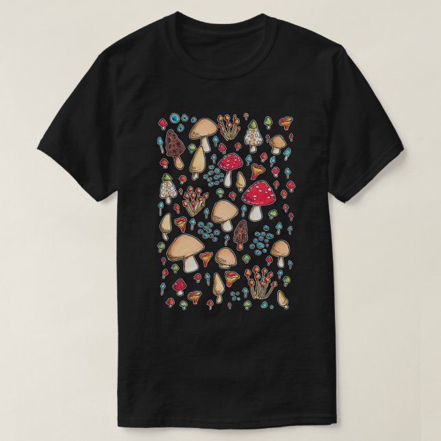 Mixed Fungi Pattern T-Shirt (Design Front)