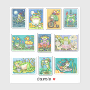 MIXED FUNNY SILLY FROG ART CHARACTERS PLUS HOLIDAY