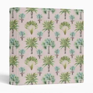 Mixed Green Palm Trees Binder