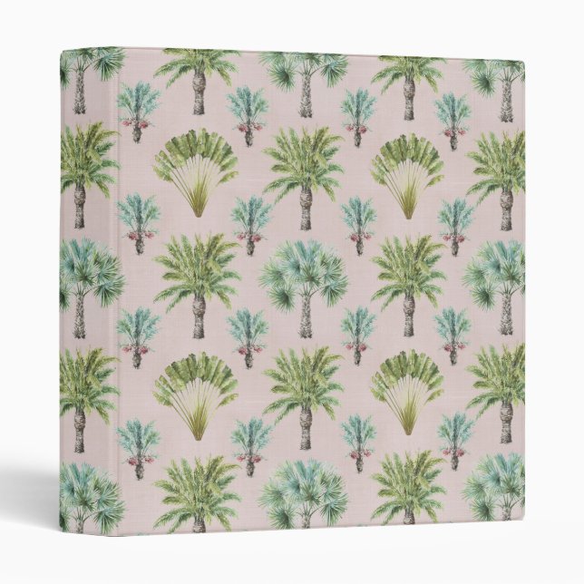 Mixed Green Palm Trees Binder (Front/Spine)