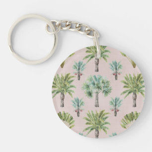 Mixed Green Palm Trees Keychain