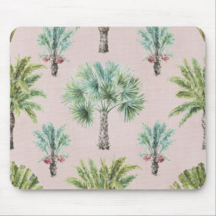 Mixed Green Palm Trees Mouse Pad