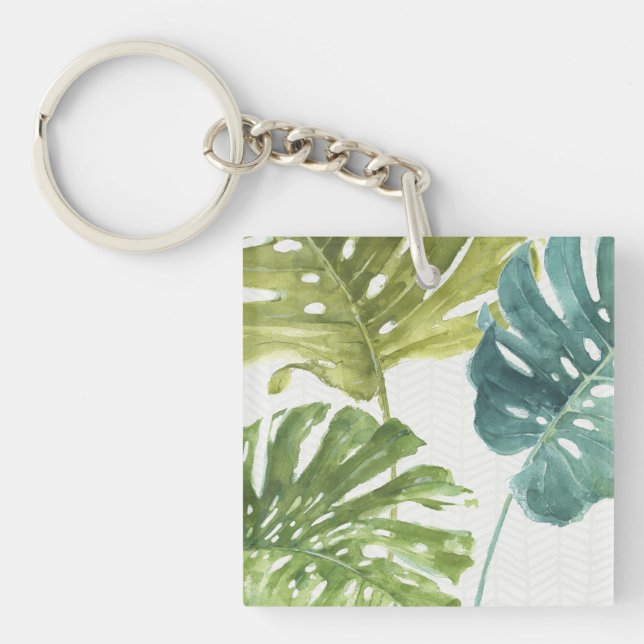 Mixed Greens | Tropical Palms Keychain (Front)